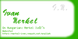 ivan merkel business card